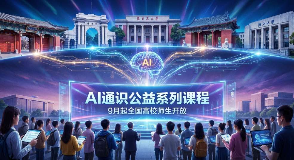 北大等五所大学推出 AI 通识公益系列课程，9 月起面向全国所有高校、所有专业师