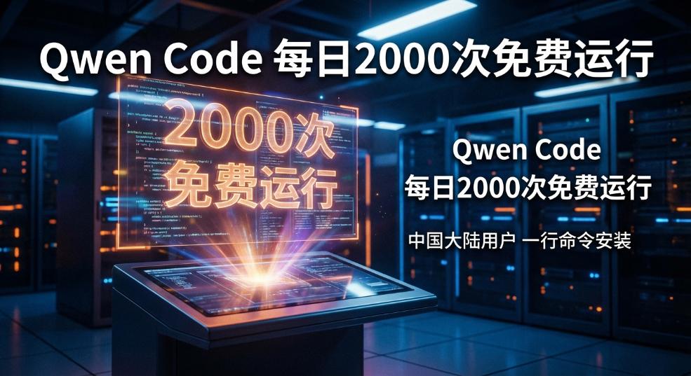 阿里云通义千问 Qwen Code 宣布每日可免费运行 2000 次：仅限中国大