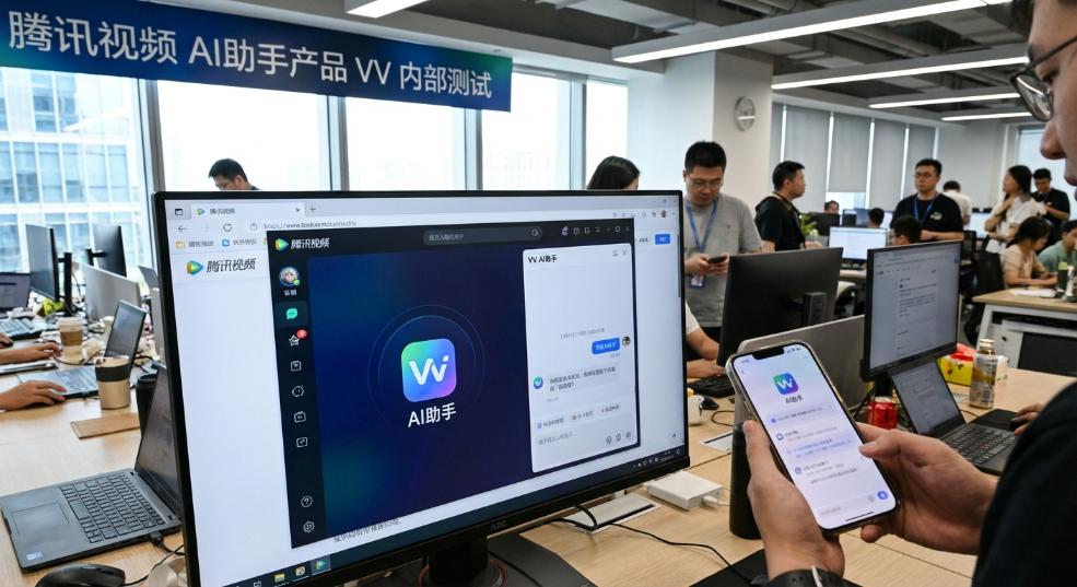 优酷、爱奇艺之后，消息称腾讯视频测试 AI助手产品“VV”第一张图