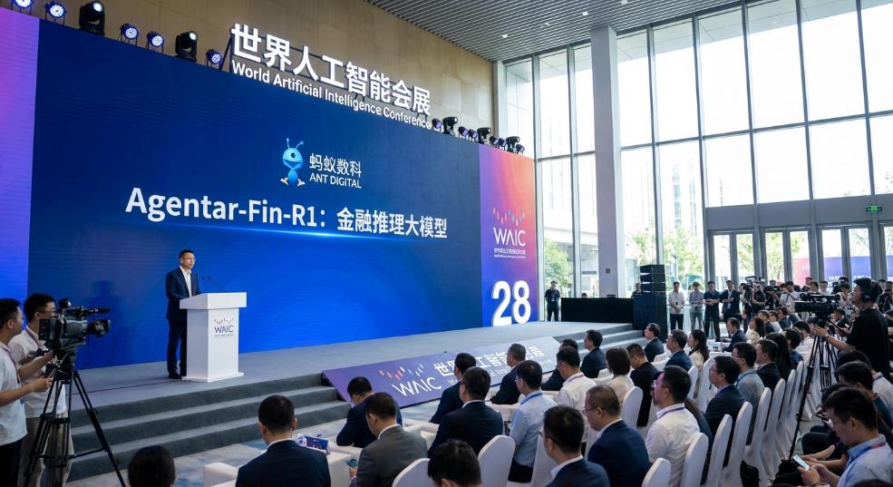 蚂蚁数科发布金融推理大模型第一张图