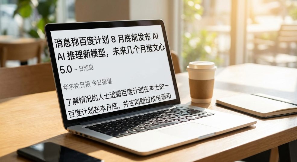消息称百度计划 8 月底前发布 AI 推理新模型，未来几个月推文心 5.0第一张图