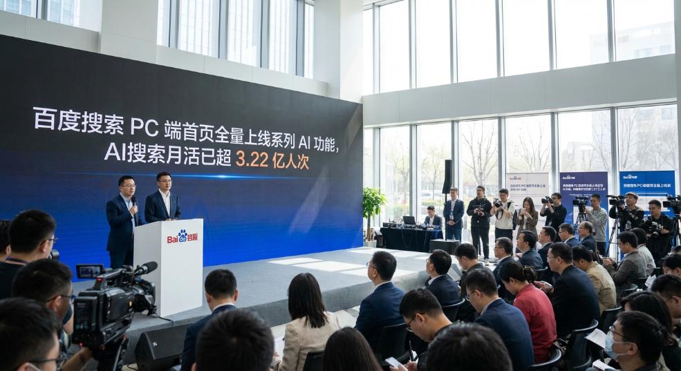 百度搜索 PC 端首页全量上线系列 AI 功能，AI搜索月活已超 3.22 亿人次第一张图