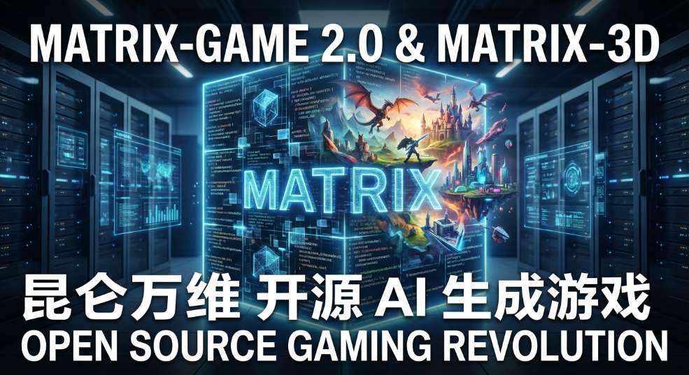 AI 生成游戏，昆仑万维发布并开源 Matrix-Game 2.0、Matrix