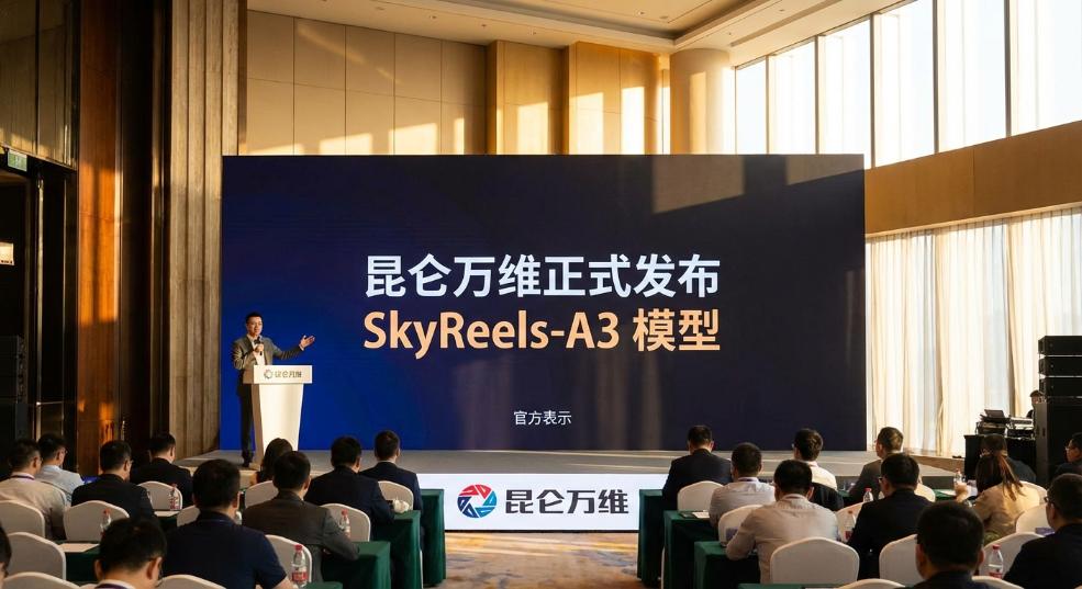 昆仑万维上线全新「数字人」模型，正式发布SkyReels-A3模型第一张图