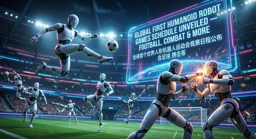 全球首个世界人形机器人运动会竞赛日程公布，含足球、搏击等 全球首个世界人形机器人
