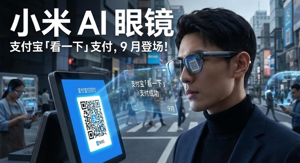 小米 AI 眼镜的支付宝「看一下」扫码支付功能将在 9 月前后推出