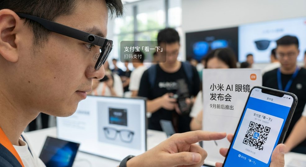 小米 AI 眼镜的支付宝「看一下」扫码支付功能将在 9 月前后推出第二张图