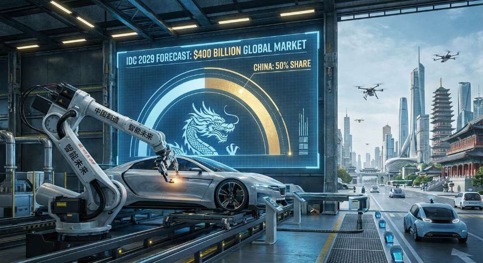 IDC 预测 2029 年全球机器人市场规模突破 4000 亿美元，中国占半壁江