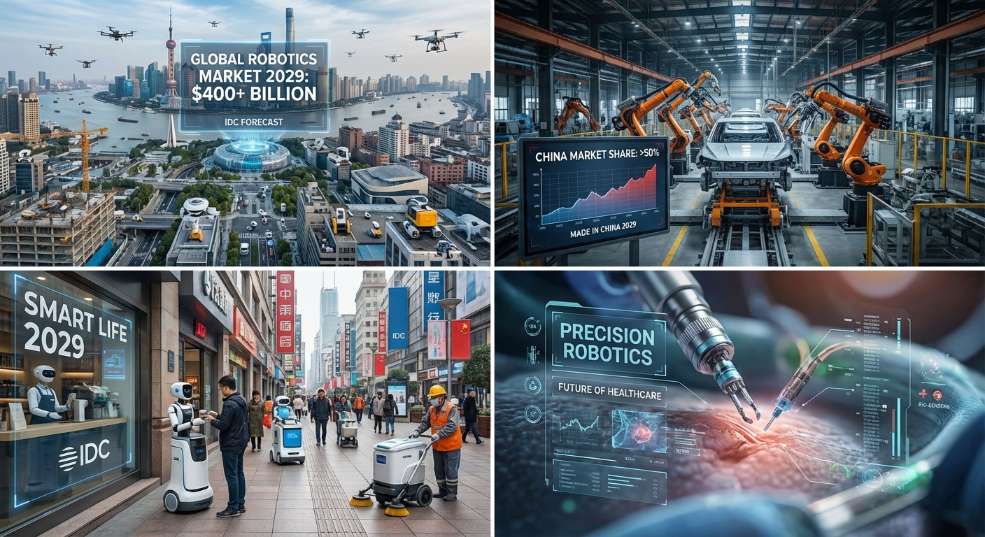 IDC 预测 2029 年全球机器人市场规模突破 4000 亿美元，中国占半壁江山第二张图