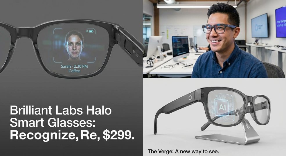 初创公司 Brilliant Labs 推出 Halo 智能眼镜：能帮你认人记事，299 美元第二张图
