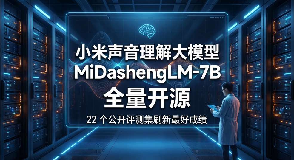 小米声音理解大模型 MiDashengLM-7B 发布并全量开源，22 个公开评