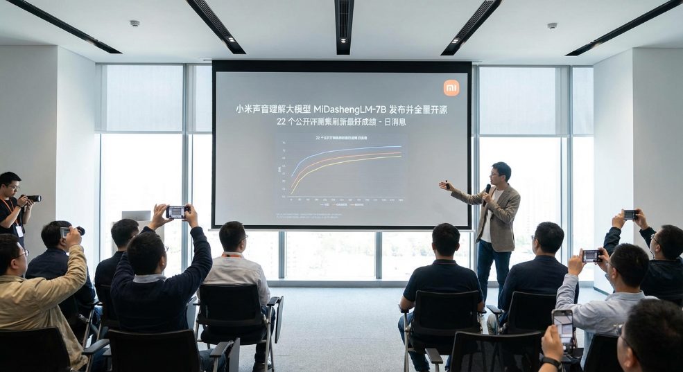 小米声音理解大模型 MiDashengLM-7B 发布并全量开源，22 个公开评测集刷新最好成绩第一张图