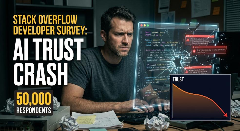 Stack Overflow 五万人大规模调查显示，开发者对 AI 工具信任度开