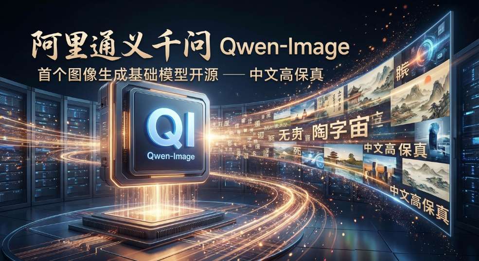 阿里通义千问首个图像生成基础模型 Qwen-Image 开源，支持中文高保真输出