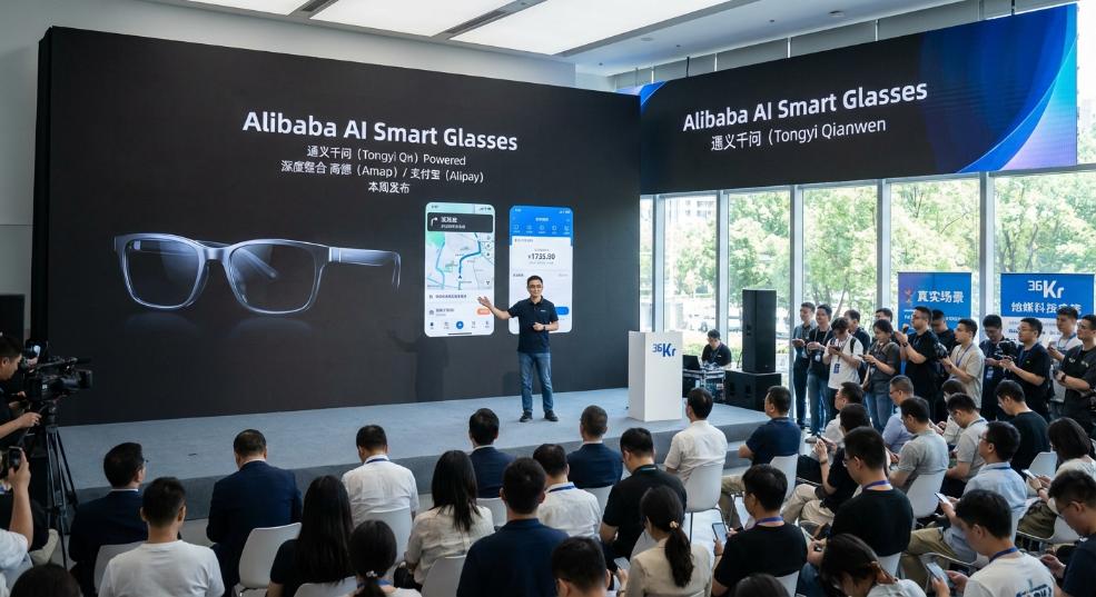 消息称阿里巴巴本周将发布其首款自研 AI 眼镜：通义千问赋能，深度整合高德 / 支付宝第一张图