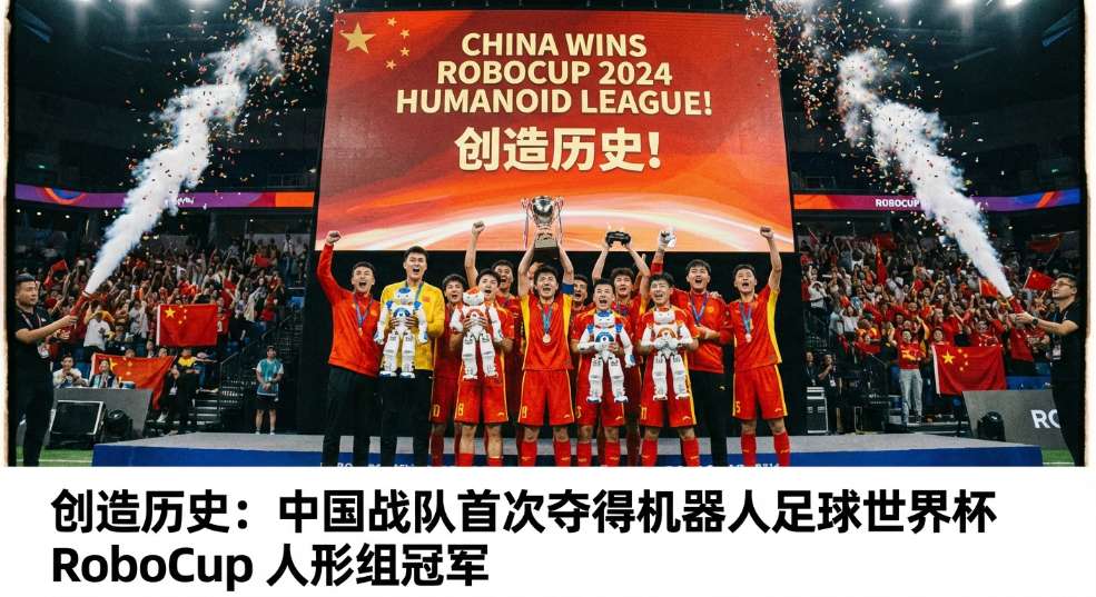 创造历史！中国战队首次夺得机器人足球世界杯 RoboCup 人形组冠军