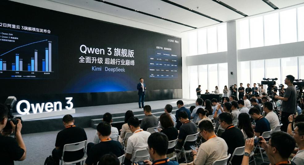 阿里云通义千问 Qwen 3 旗舰版模型宣布更新：性能全面提升，超越 Kimi、DeepSeek 等行业顶尖水平第一张图