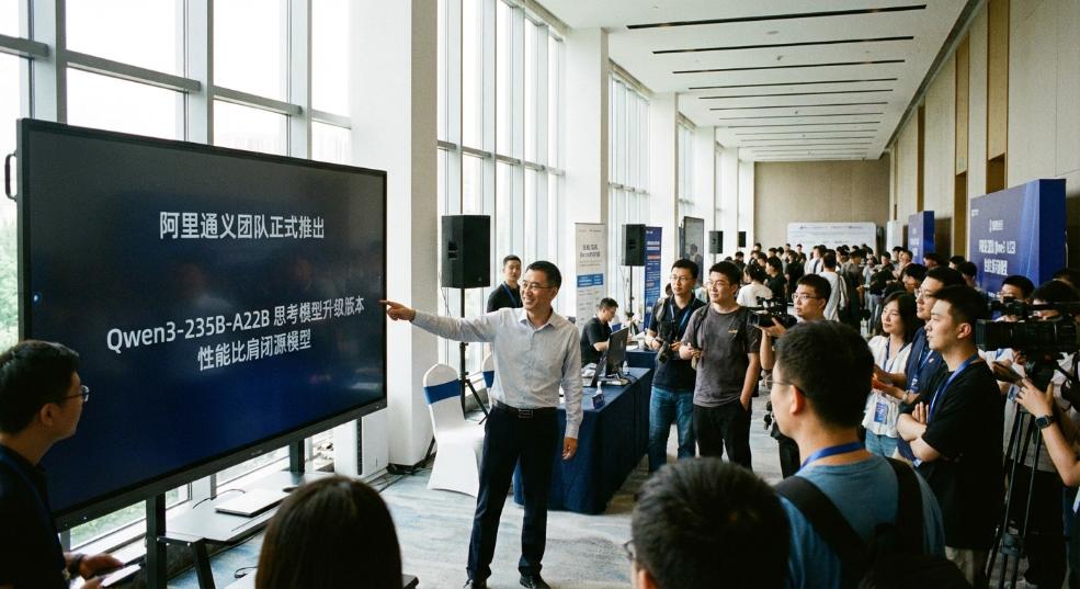 阿里通义新推理模型发布，性能比肩闭源模型第一张图