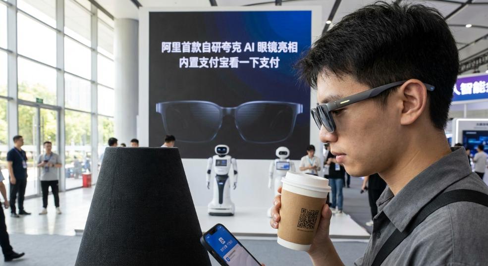 阿里首款自研夸克 AI 眼镜亮相，内置支付宝“看一下支付”第一张图