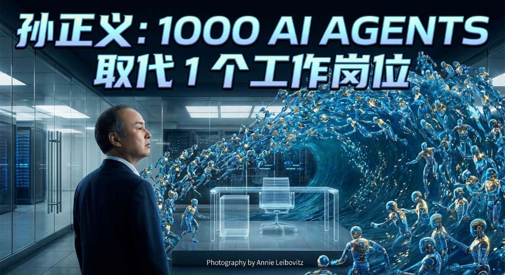 孙正义： 1000 名 AI Agent 取代 1 个工作岗位