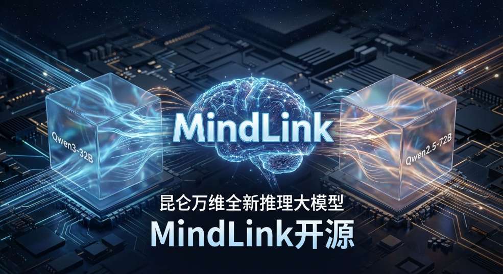 昆仑万维发布并开源全新推理大模型 MindLink，基于 Qwen3-32B 和