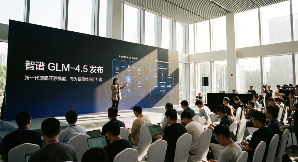 智谱发布新一代旗舰开源模型 GLM-4.5，专为智能体应用打造第一张图