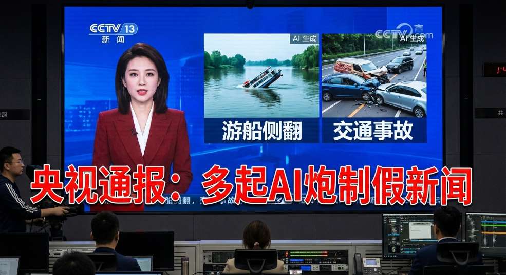 游船侧翻、交通事故？央视通报多起 AI 炮制假新闻