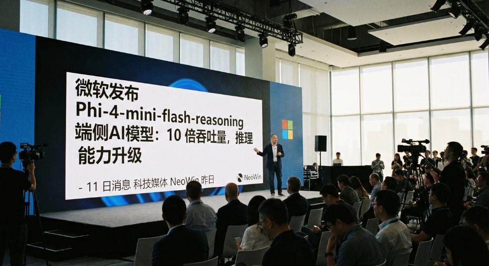 微软发布 Phi-4-mini-flash-reasoning 端侧AI模型：10 倍吞吐量，推理能力升级第一张图