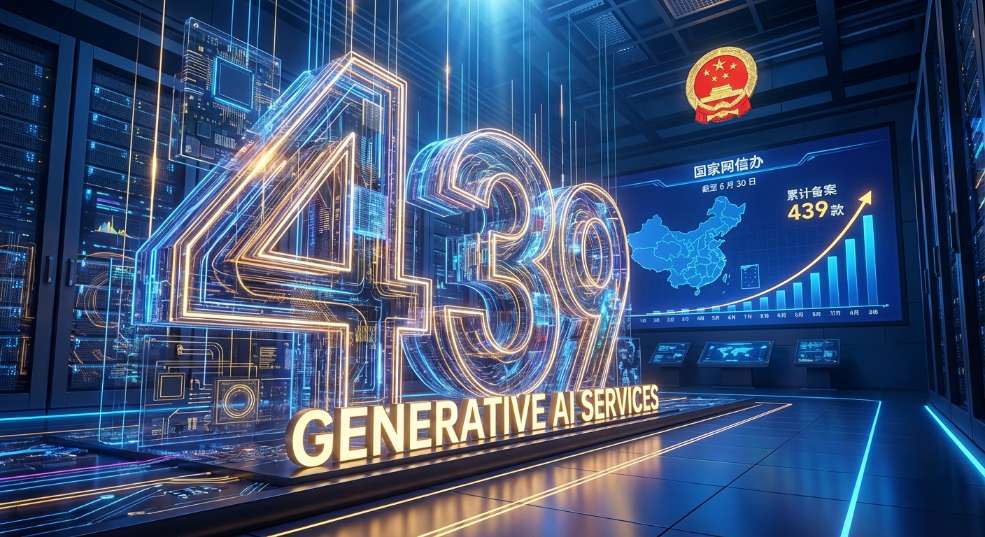 国家网信办：截至 6 月 30 日，累计有 439 款生成式人工智能服务完成备案