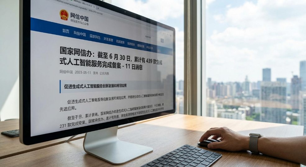 国家网信办：截至 6 月 30 日，累计有 439 款生成式人工智能服务完成备案第一张图