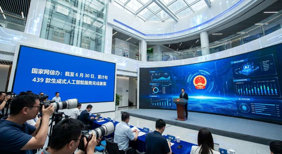 国家网信办：截至 6 月 30 日，累计有 439 款生成式人工智能服务完成备案第二张图