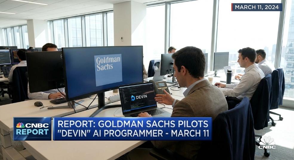 银行业首家，高盛将试点全球首个 AI 程序员 Devin第一张图