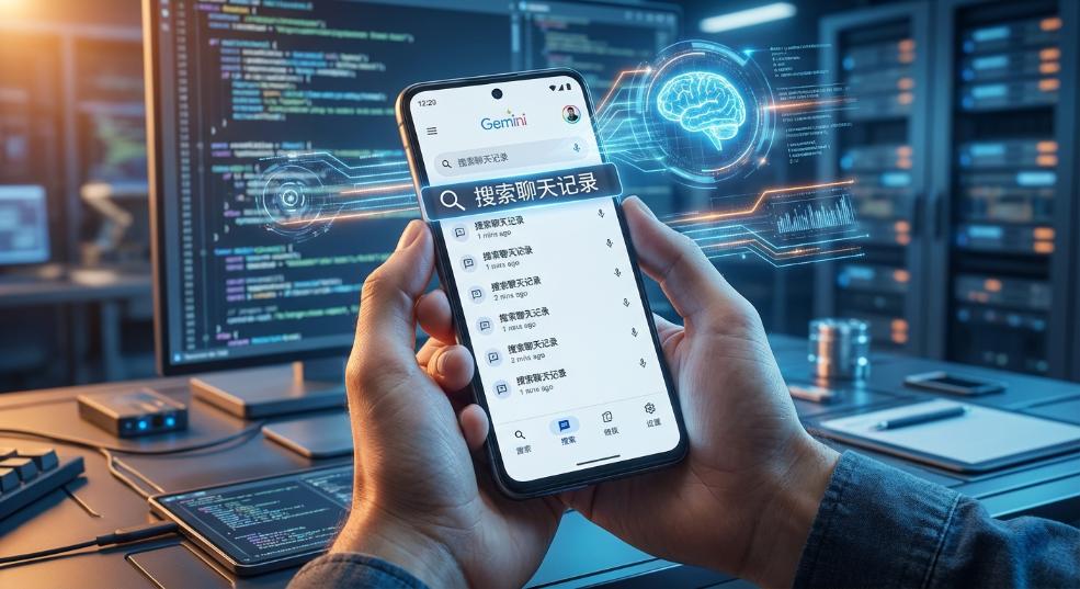 曝安卓版谷歌 Gemini AI 助手正在灰度测试“聊天历史记录搜索”功能