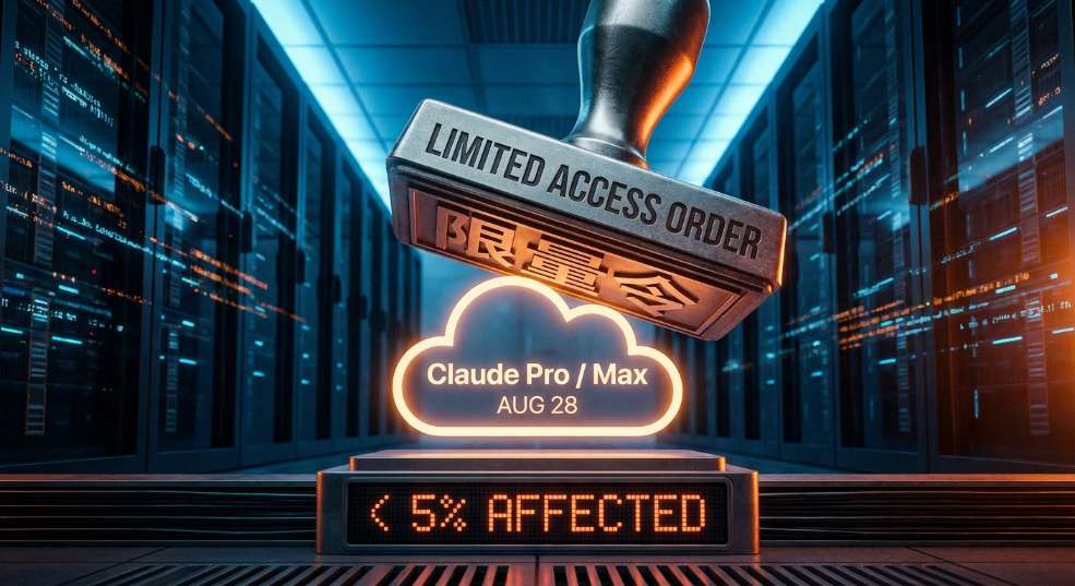 Anthropic 对 Claude Pro / Max 开出“限量令”：8 月