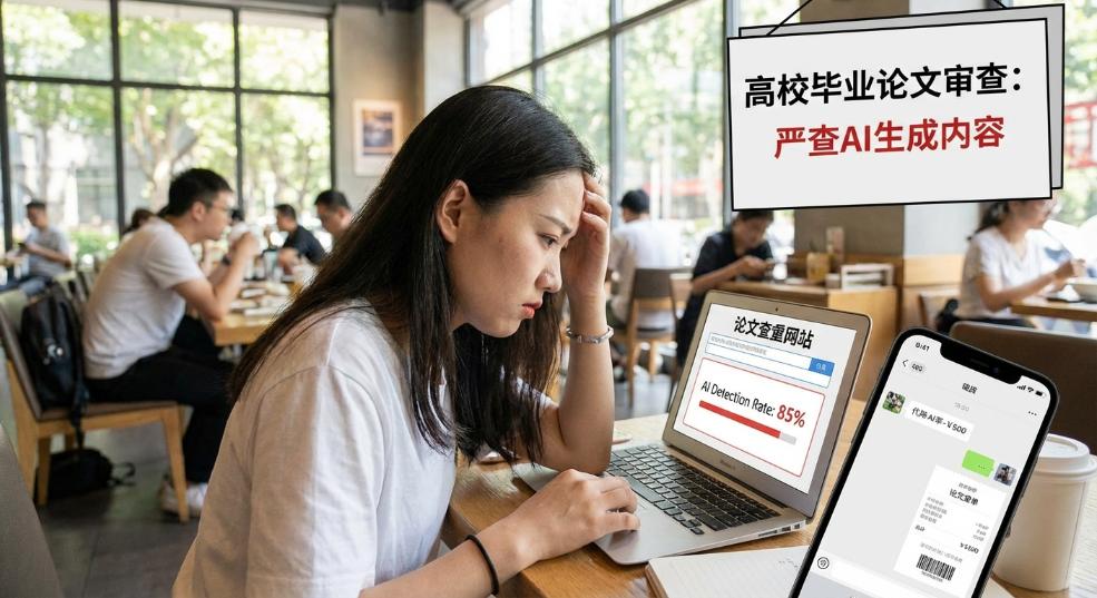 “代降论文 AI 率”乱象曝光：学生花费不菲却维权无门第一张图