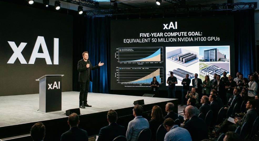 马斯克公布 xAI 五年算力目标,计划等效 5000 万块英伟达 H100 GPU第二张图