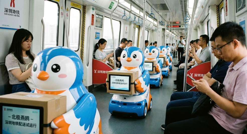 全球首例，深圳实现机器人自主搭乘地铁配送货物第一张图