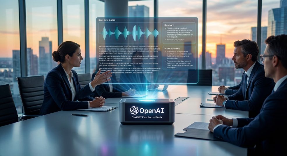 ChatGPT Plus 新权益：OpenAI 开放 Record 模式，会议记