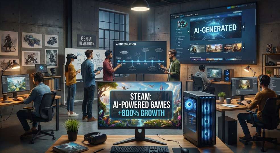 生成式 AI 大举进军游戏开发行业，Steam 上架作品中使用量激增 8 倍
