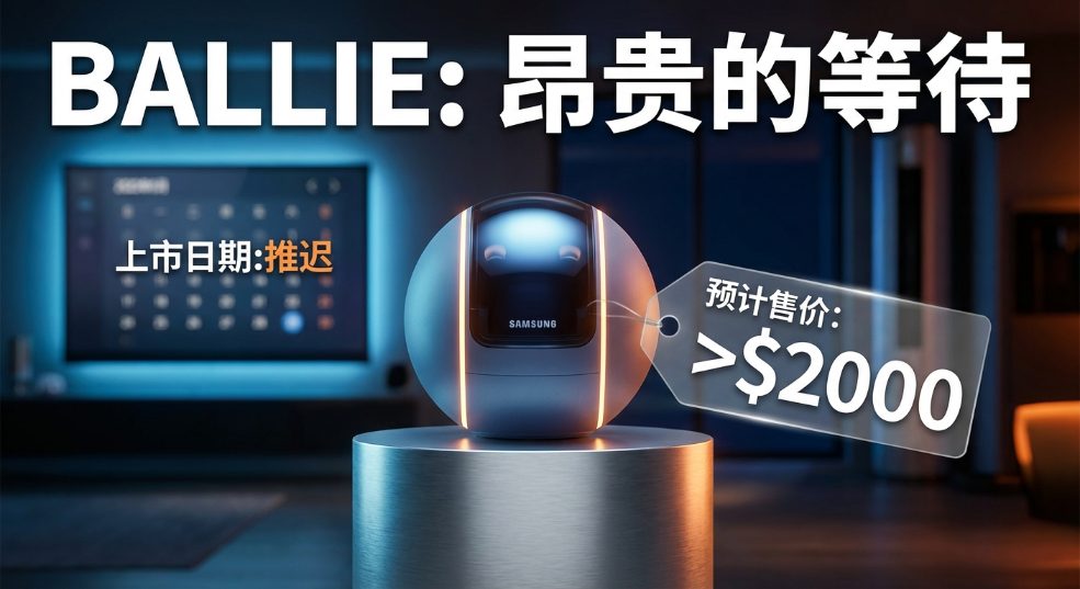 消息称三星 AI 家庭伴侣机器人 Ballie 推迟上市，预计定价超 2000 