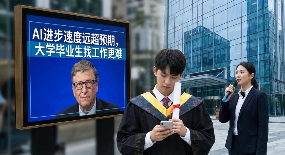 比尔・盖茨：AI 进步速度远超预期，大学毕业生找工作更难第二张图