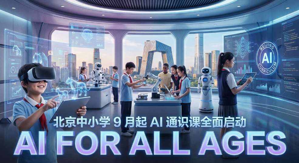 北京中小学 9 月起开设 AI 通识课，从小学到高中不同阶段开设对应课程