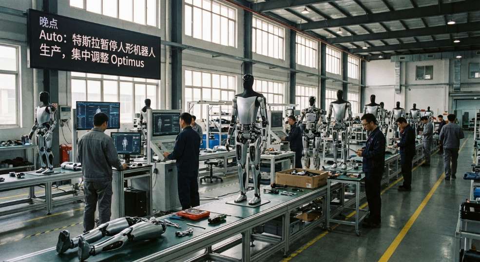 特斯拉暂停人形机器人生产第一张图