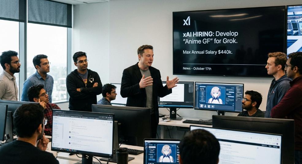 马斯克的 xAI 招聘工程师为 Grok 开发“动漫女友”，最高年薪 44 万美元第二张图