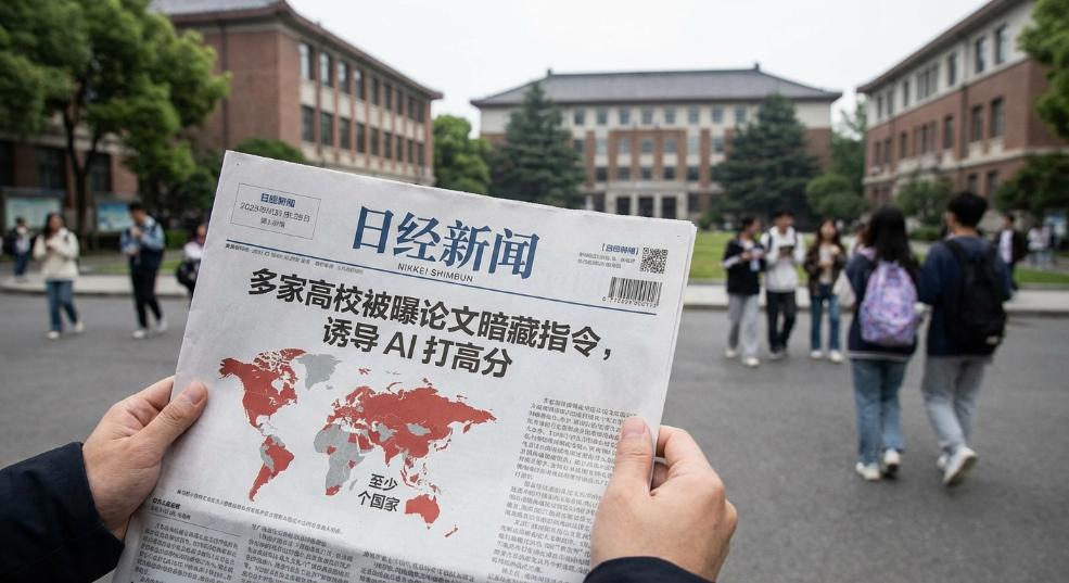 多家高校被曝论文暗藏指令，诱导 AI 打高分第一张图