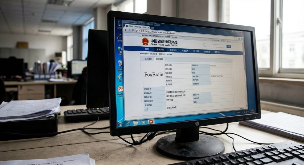 鸿海富士康申请注册旗下首款 AI 推理大模型“FoxBrain”商标，当前状态“等待实质审查”第一张图