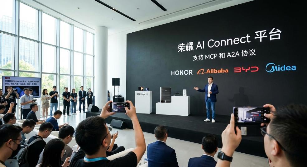 荣耀推出 AI Connect 平台:支持 MCP 和 A2A 协议,联合阿里、比亚迪、美的 荣耀推出 AI Connect 平台:支持 MCP 和 A2A 协议,联合阿里、比亚迪、美的第一张图