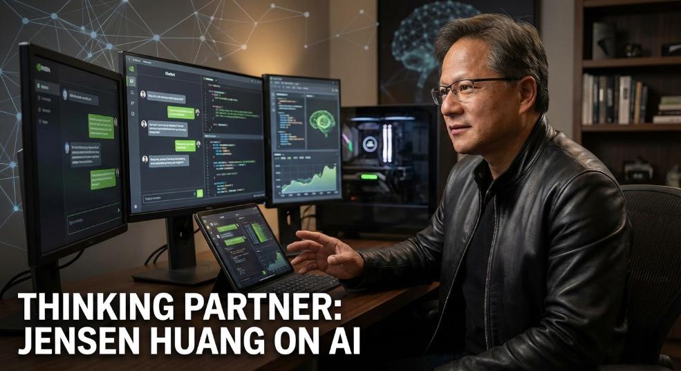 英伟达 CEO 黄仁勋谈 AI 工具个人使用体验：视其为“思考伙伴”，日常混用多