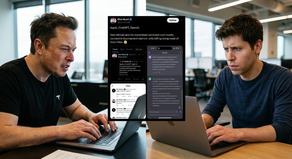 指责苹果偏袒 ChatGPT 后，马斯克与 Altman 在网上互喷第二张图