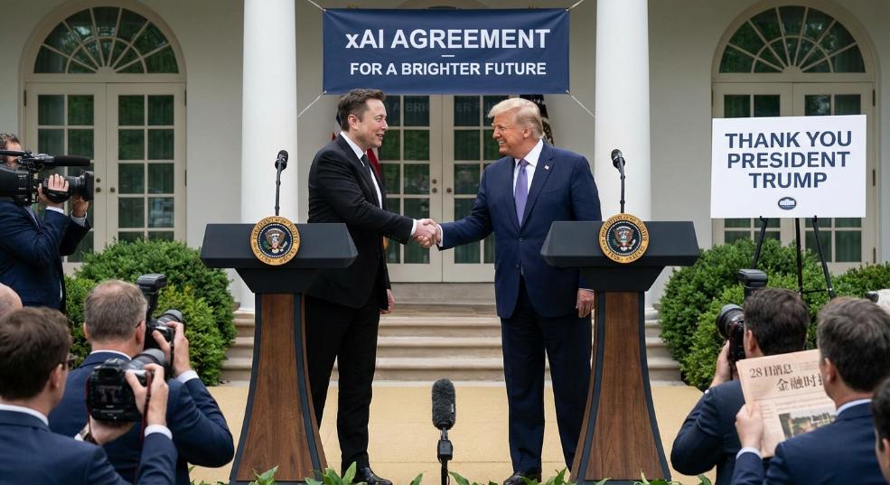 和好了?美政府与 xAI 达成协议,马斯克感谢特朗普 和好了?美政府与 xAI 达成协议,马斯克感谢特朗普第一张图